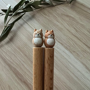 Kawaii Japanese wooden animals Hashi Chopsticks Bears Bunnies Shibainu Calico cats Cutie friends Bento lunch for your Happy time