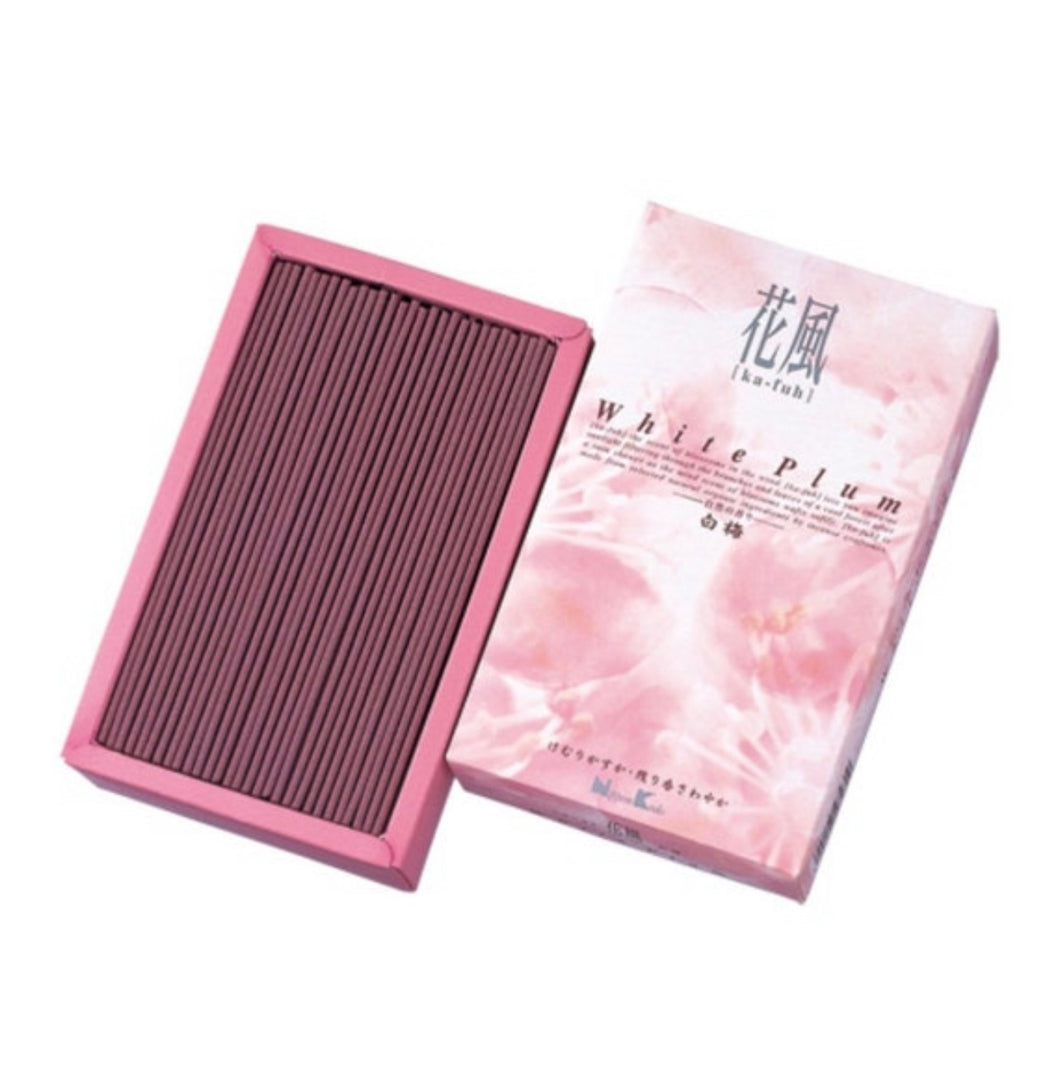 White plum flowers aroma Incense sticks 180g in box Burning time 25 min For your Relaxing Zen meditation time