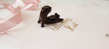 Load image into Gallery viewer, Sitting Otter Figurine Little Pottery Brown color
